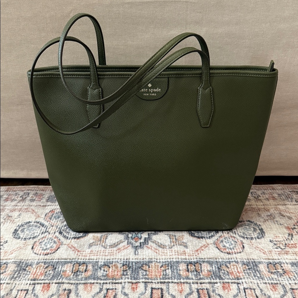 Kate Spade Olive Green Tote Bag
